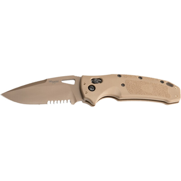 Hogue Sig Sauer K320 M17 Folding Knife Coyote Tan 3.5 in. Able Lock Drop Point