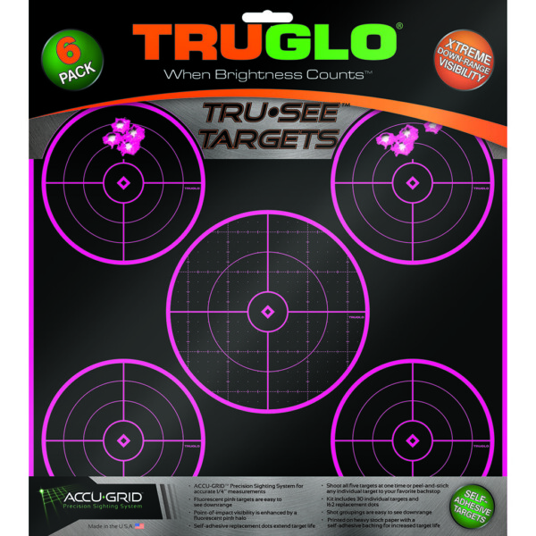 Target Pink 5-Bull 12'' x 12'' - 6 Pack