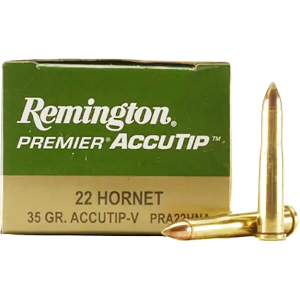 Remington Premier AccuTip Centerfire Rifle Ammo 22 Hornet 35 gr. AccuTip-V 50 rd.