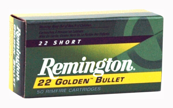 Remington Golden Bullet Rimfire Ammo 22 Short 29 gr. PLRN 50 rd.