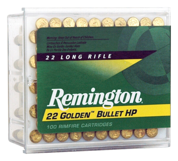 Remington Golden Bullet Rimfire Ammo 22 LR. 36 gr. HP 100 rd.