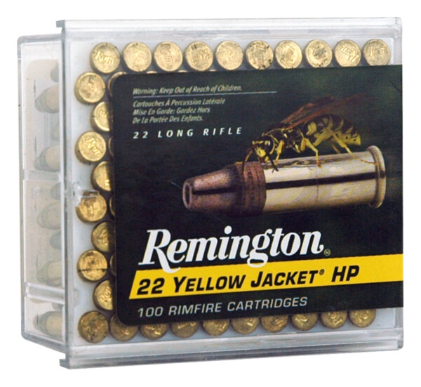 Remington Yellow Jacket Rimfire Ammo 22 LR. 33 gr. TCHP 100 rd.