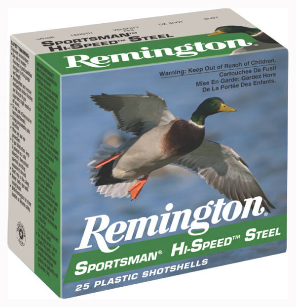 Remington Sportsman Hi-Speed Steel Loads 12 ga. 3 in. 1 1/4 oz. 4 Shot 25 rd.