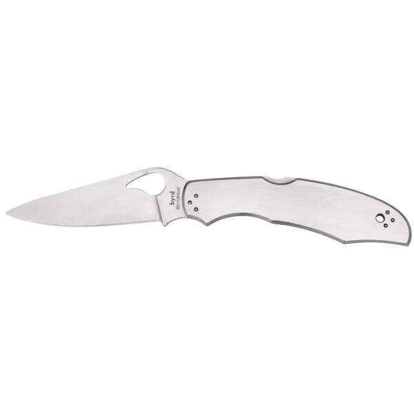 Spyderco Byrd Cara Cara 2 Folding Knife - Stainless Steel Handle (Plain Edge)