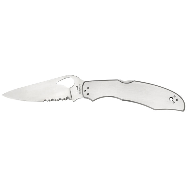 Spyderco Byrd Cara Cara 2 Folding Knife - Stainless Steel Handle (Combo Edge)