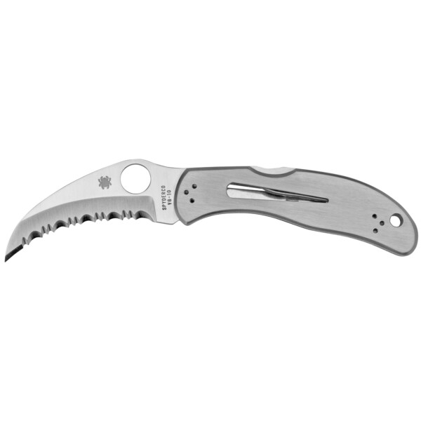 Spyderco Harpy Folding Knife - Stainless Steel (Serrated Hawkbill Blade)