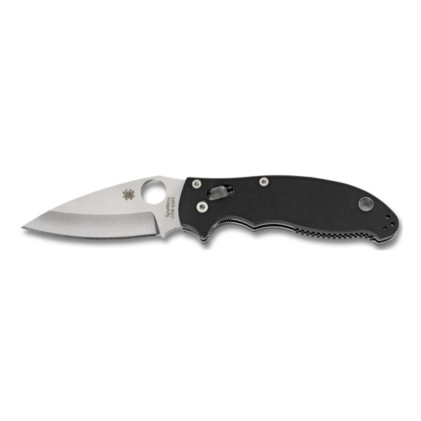 Spyderco Manix 2 Folding Knife - Black G-10 (Plain Edge)