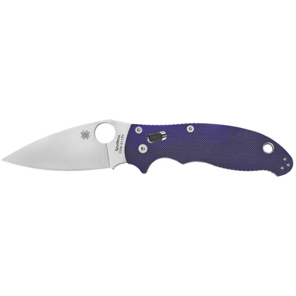 Spyderco Manix 2 Folding Knife - Dark Blue G-10 (Plain Edge)