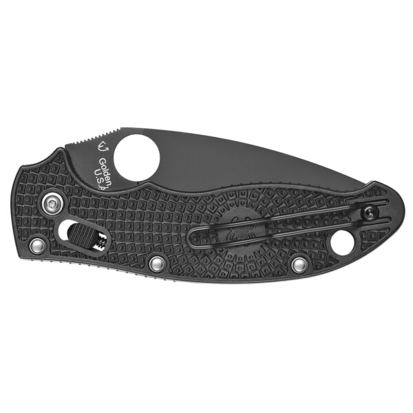 Spyderco Manix 2 Lightweight Folding Knife - Black FRCP (Plain Edge) - Image 2