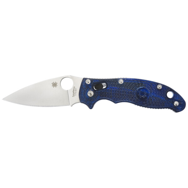 Spyderco Manix 2 Lightweight Folding Knife - Translucent Blue FRCP (Plain Edge)