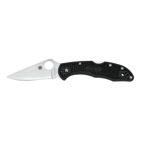 Spyderco Delica 4 Lightweight Folding Knife - Black FRN Handle (Plain Edge)