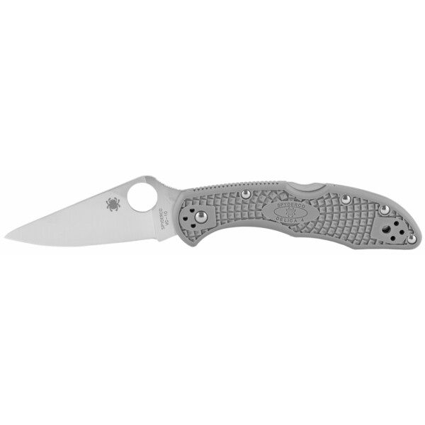 Spyderco Delica 4 Lightweight Folding Knife - Gray FRN (Plain Edge)