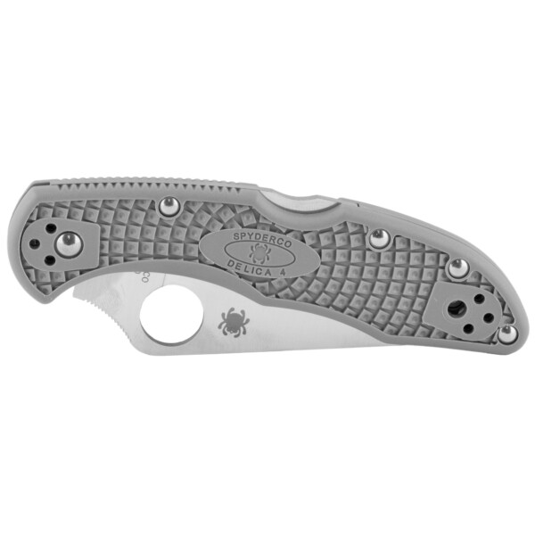 Spyderco Delica 4 Lightweight Folding Knife - Gray FRN (Plain Edge) - Image 3