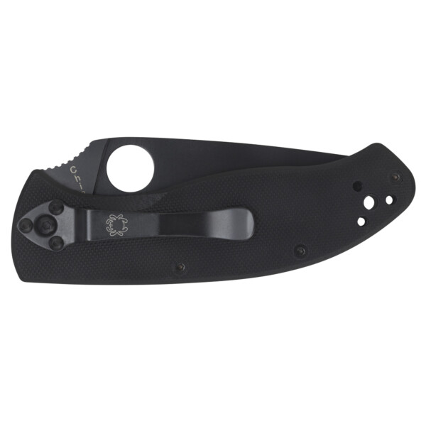 Spyderco Tenacious Folding Knife - Black G-10 Handle (Black Blade Combo Edge) - Image 2