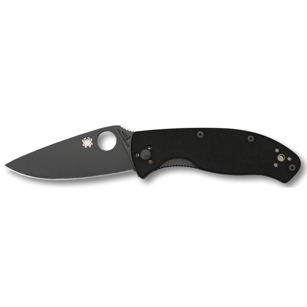 Spyderco Tenacious Folding Knife - Black G-10 Handle (Black Plain Edge)