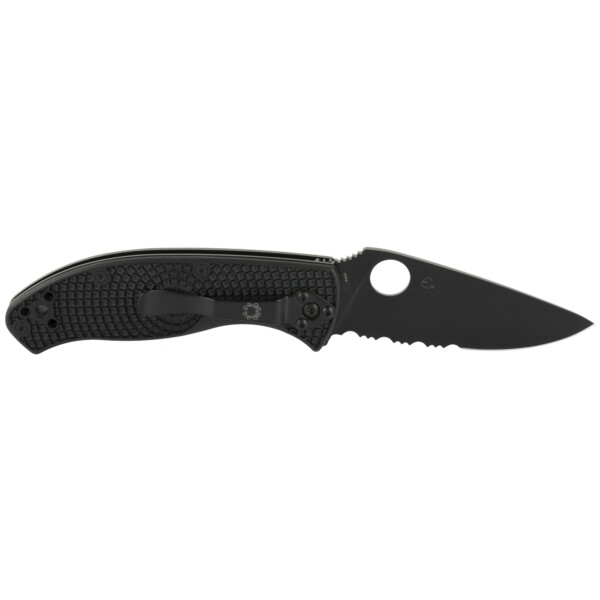 Spyderco Tenacious Lightweight Folding Knife - Black FRN Handle (Black Combo Edge) - Image 2