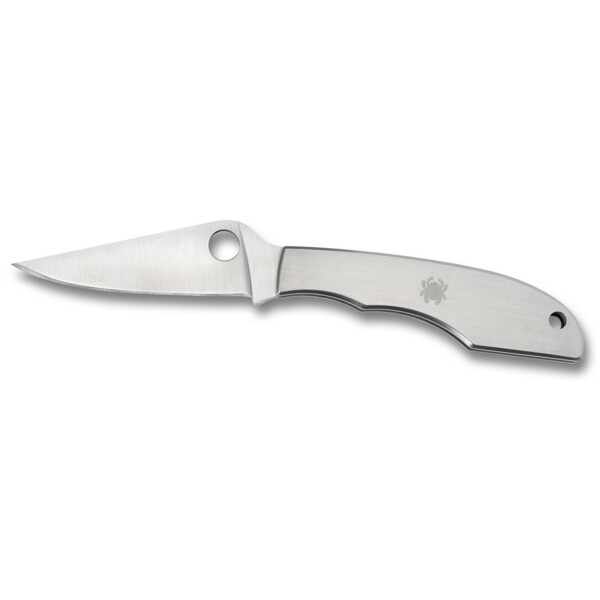 Spyderco Grasshopper Folding Knife - Stainless Steel Handle (Plain Edge)