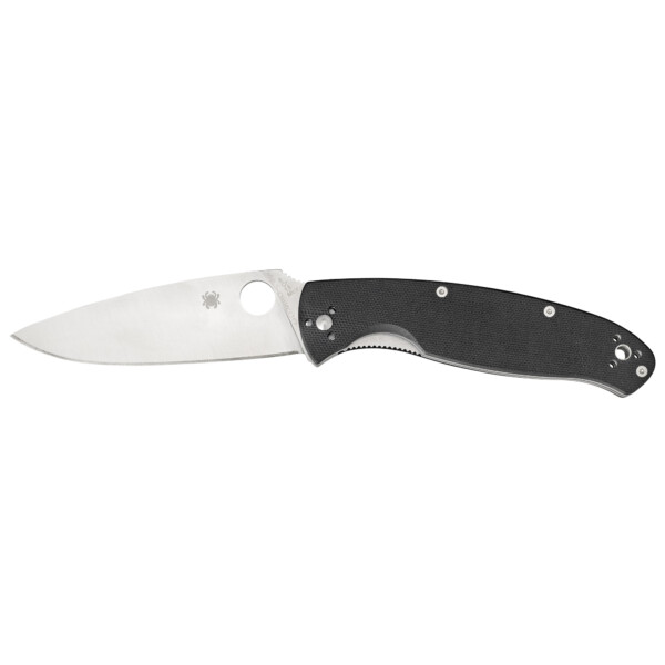 Spyderco Resilience Folding Knife - Black G-10 (Plain Edge)