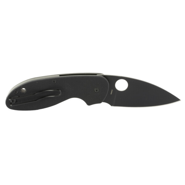 Spyderco Efficient Folding Knife - Black G-10 Handle, Black (Plain Edge) - Image 2