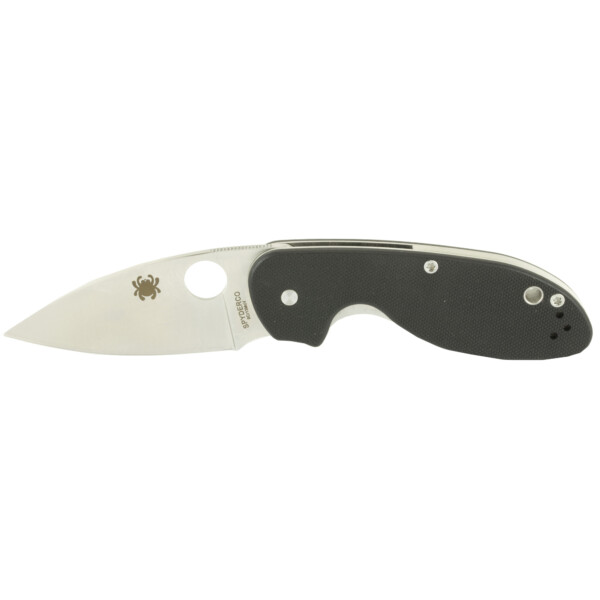 Spyderco Efficient Folding Knife - Black G-10 Handle (Satin Plain Edge)