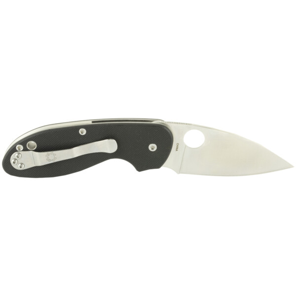 Spyderco Efficient Folding Knife - Black G-10 Handle (Satin Plain Edge) - Image 2