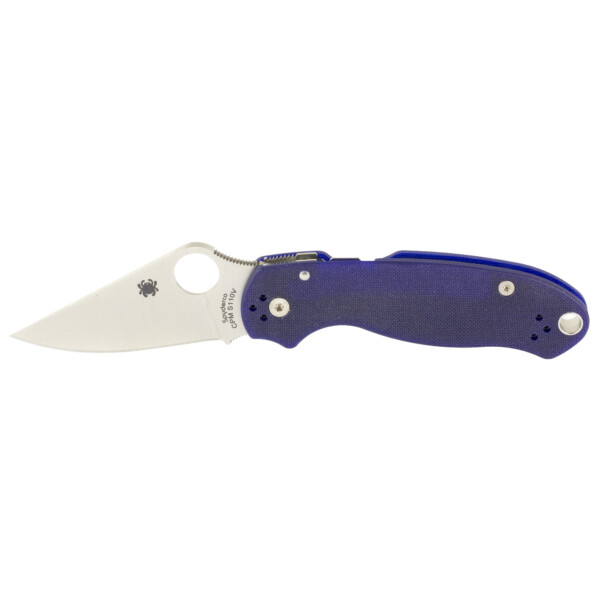 Spyderco Para 3 Folding Knife - Dark Blue G-10 (Plain Edge)