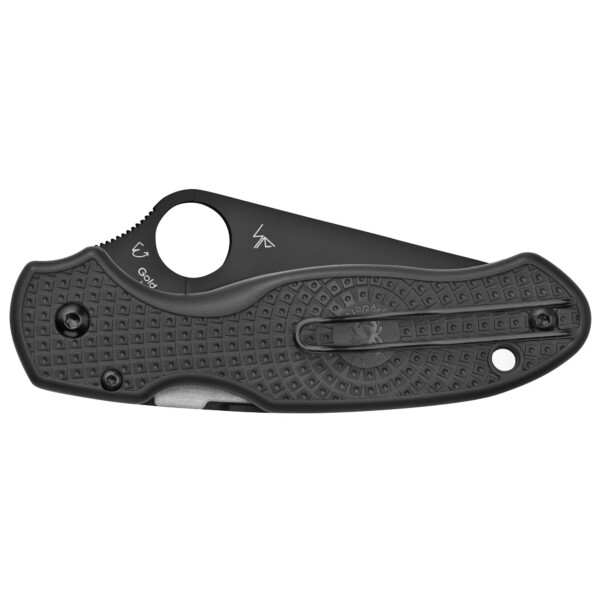 Spyderco Efficient Folding Knife - Black G-10 Handle (Black Plain Edge) - Image 2