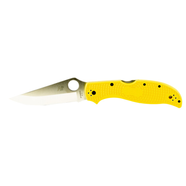 Spyderco Stretch 2 XL Lightweight Salt Folding Knife - Yellow FRN Handle (Plain Edge)