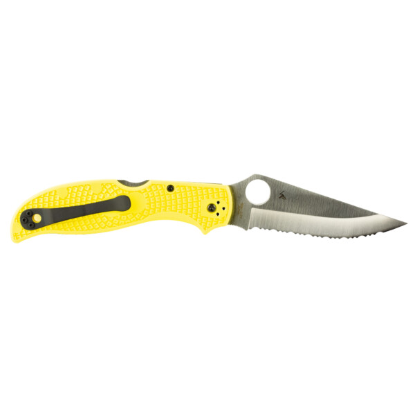 Spyderco Stretch 2 XL Salt Folding Knife - Yellow FRN Handle (Serrated Edge) - Image 2