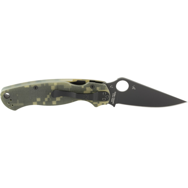 Spyderco Para Military 2 Folding Knife - Digital Camo G-10, Black Blade (Plain Edge) - Image 2