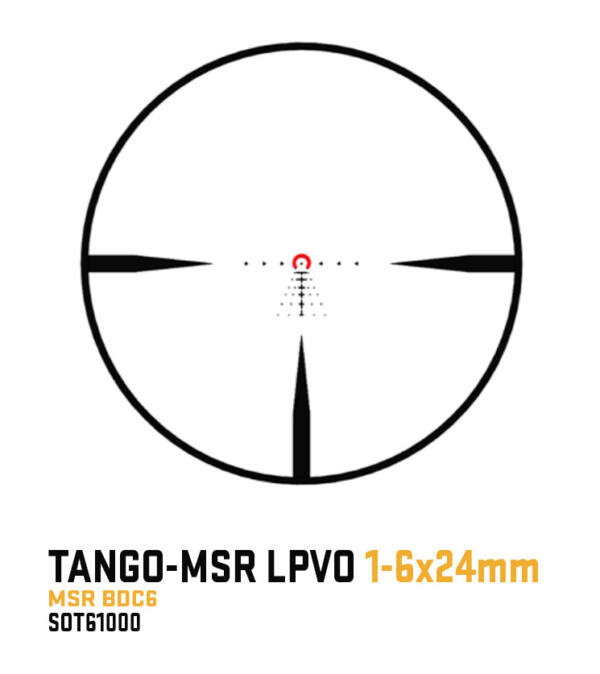 Sig Sauer Tango MSR Scope 1-6x24 Illuminated BDC6 Reticle with Mount Coyote Tan - Image 5