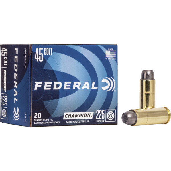 Federal Champion Pistol Ammo 45 Colt 225 gr. SWCHP 20 rd.