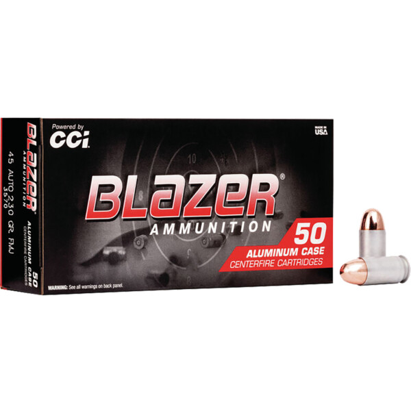 CCI Blazer Pistol Ammo 45 ACP 230 gr. FMJ 50 rd.