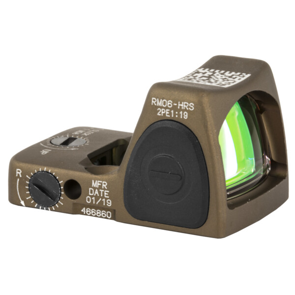 Trijicon RMR Type 2 Adjustable LED Reflex Sight (3.25 MOA Red Dot, Coyote Brown) - Image 3