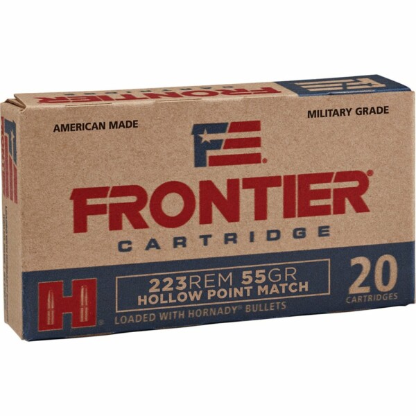 HORNADY FRONTIER 223REM 55GR HP MATCH 20 ROUNDS