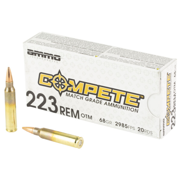 Ammo Inc. Match .223 Remington 68 Grain Boat Tail Hollow Point (BTHP) Ammunition - 20 Rounds